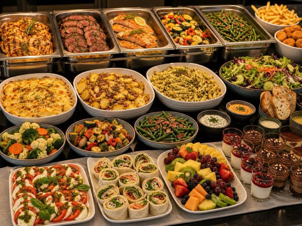 Hochwertiges Catering-Buffet für eine Veranstaltung in Münster